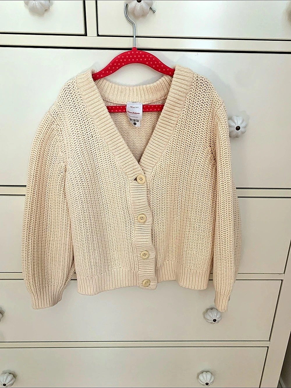 Hanna Andersson Girls Sweater Cream Size 8 Like New